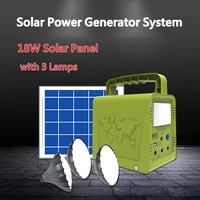 18w solar panel power generator home system kit 5v usb charger portable solar storage generator system outdoor garden lighting