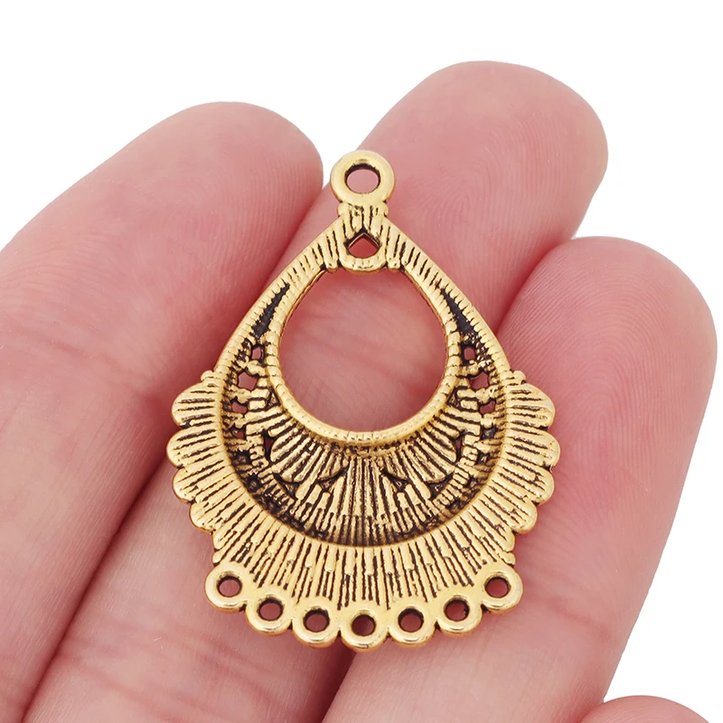 ZXZ 10 штук античные золотые Люстра Серьга Boho мульти соединительный элемент для