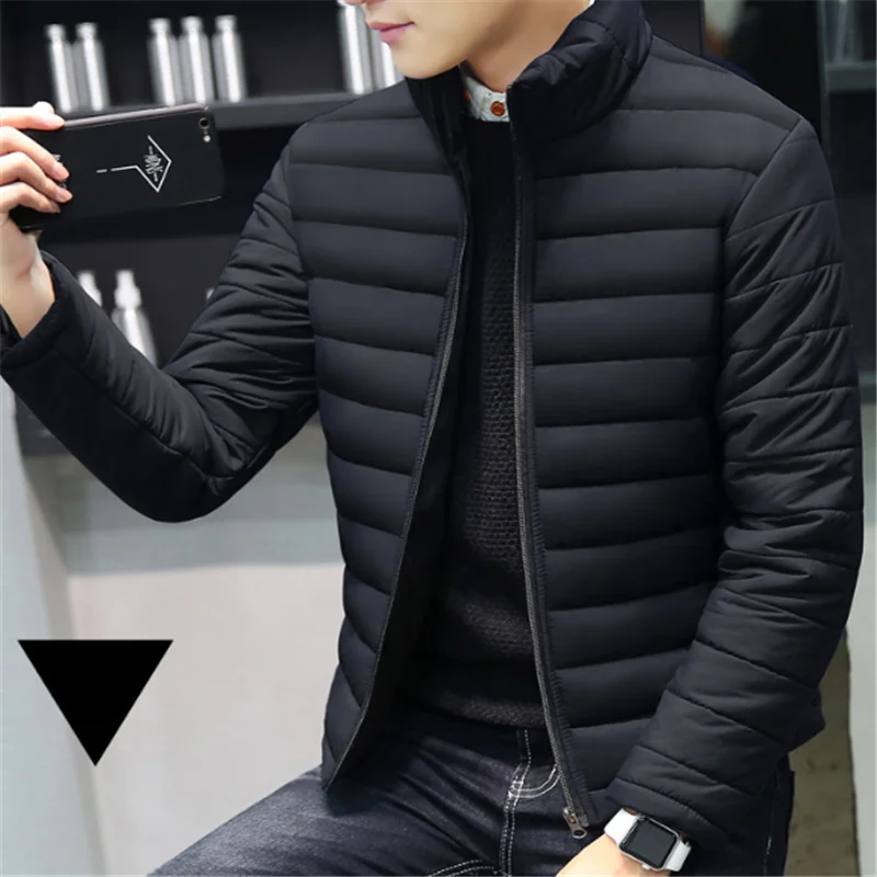 Зимнее повседневное хлопковое пальто для молодых мужчин, корейское модное приталенное пальто Mantel Jaqueta Masculino Casaco Erkek Giyim Kaban Vestiti Jaqueta от AliExpress WW