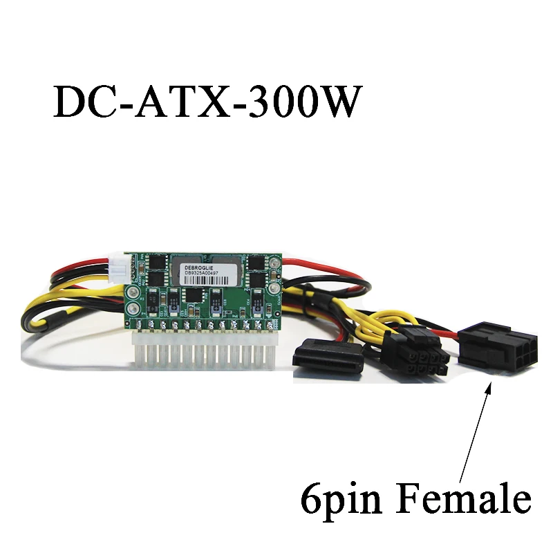 6-контактный разъем мама 12 В Высокая мощность pico DC-ATX 300 Вт ATX 24Pin mini ITX PSU для ПК