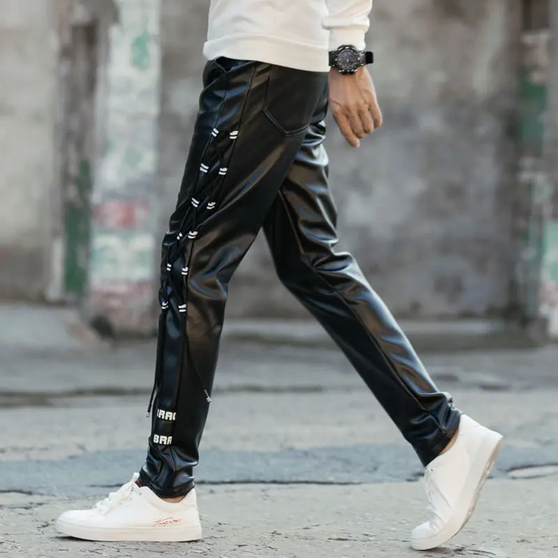 Новое поступление мужские корейские готические костюмы Idopy в стиле панк штаны из