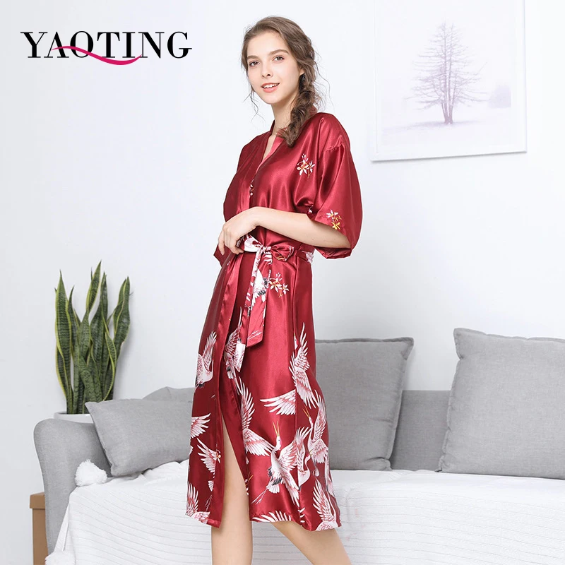 

YAOTING индивидуальные платья подружки невесты подарок Команда Невесты Шелковый Атласный сексуальный халат Женское Свадебное Платье домашне...