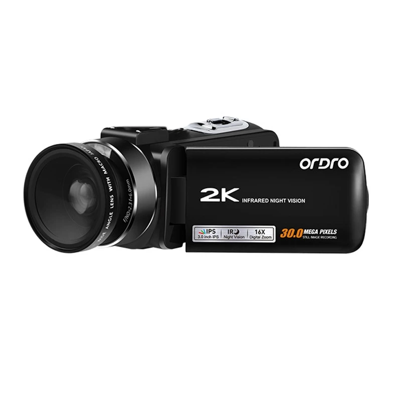

ORDRO Z63 2K Ultra HD Digital Camera WIFI Camera Anti-Shake IR 8 Million Pixel HD Press Sn Equipped with Small Wide Angle