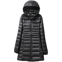 2021 winter new ultra light down long jacket hooded oversize womens jacket coat women womens tops blouses harajuku overcoat