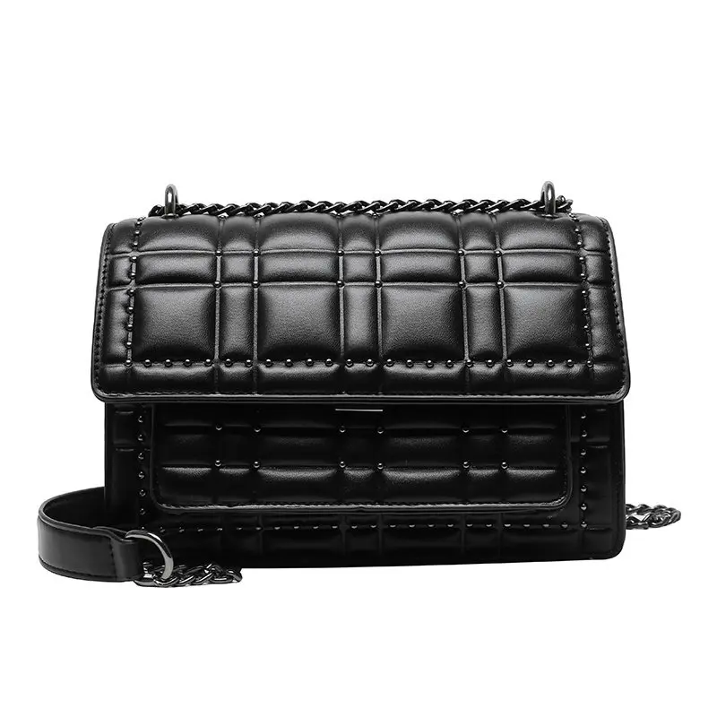 

Rivet Design PU Leather Crossbody Bags for Women 2020 Trending Branded Designer Shoulder Handbags Women's Cross Body Bag