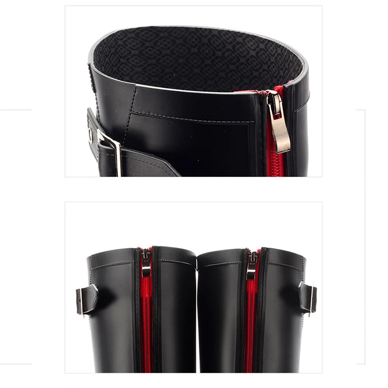 Женские высокие дождевые сапоги рабочие водонепроницаемые до колена из ПВХ