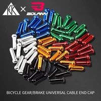 50 pcsset bicycle cable end caps aluminum alloy brake shifter inner cable tips crimps bicycles derailleur shift wire ferrules