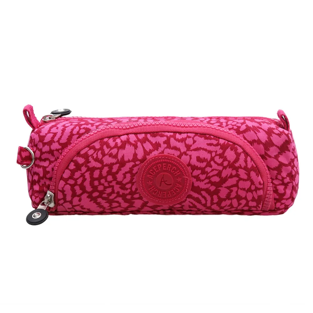 Leopard ACEPERCH Модный женский пенал для карандашей косметичка на молнии нейлоновая косметичка для туалетных принадлежностей - Цвет: Leopard