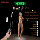 Bluetooth музыкальная насадка для освещения, детская головка, скрытый Встраиваемый душевой набор, термостатический смеситель для спа-душа, кран