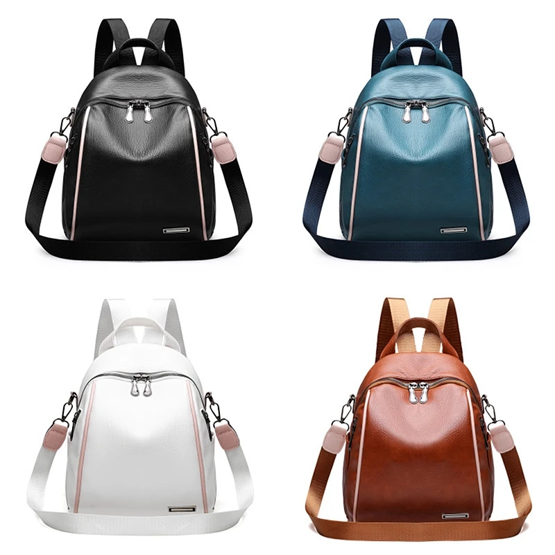 

Backpack PU Leather Ladies Backpack Fashion Versatile Multifunctional Messenger Bag