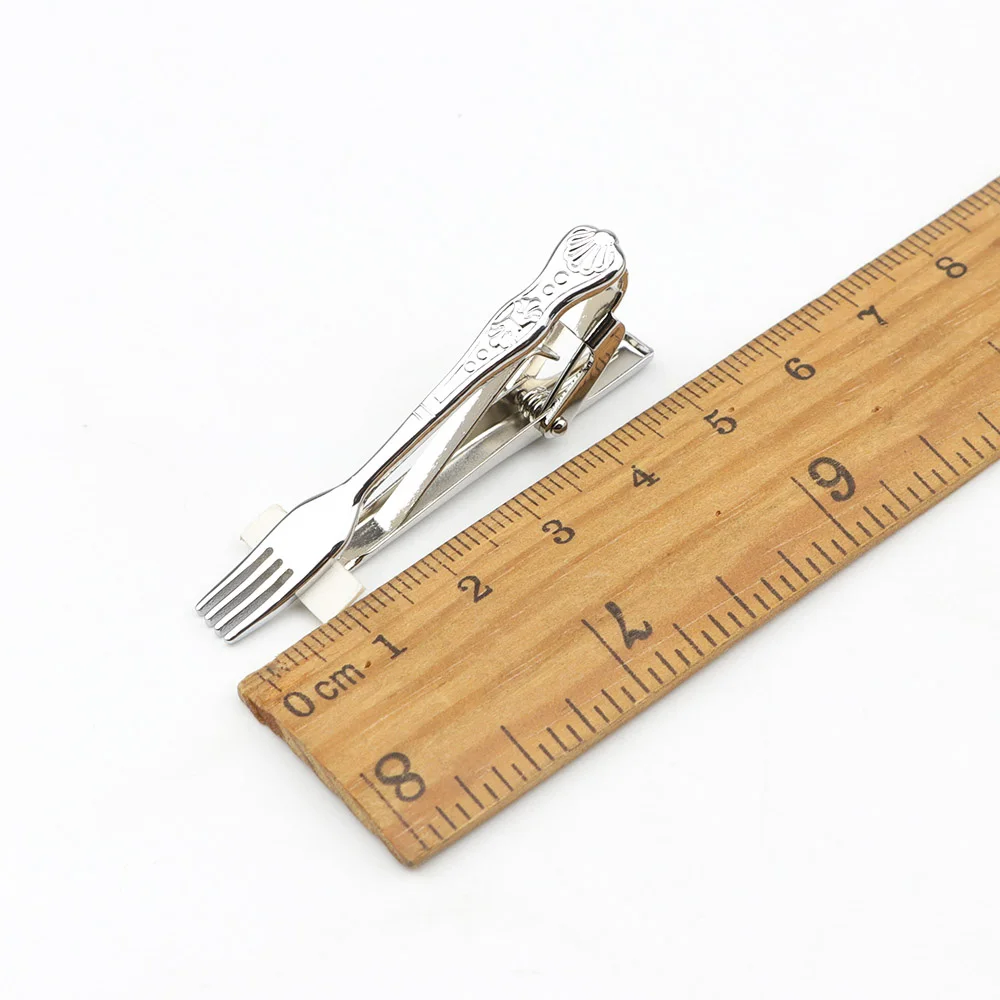 Модные металлические зажимы для галстука-бара вилки ножа ложки застежка