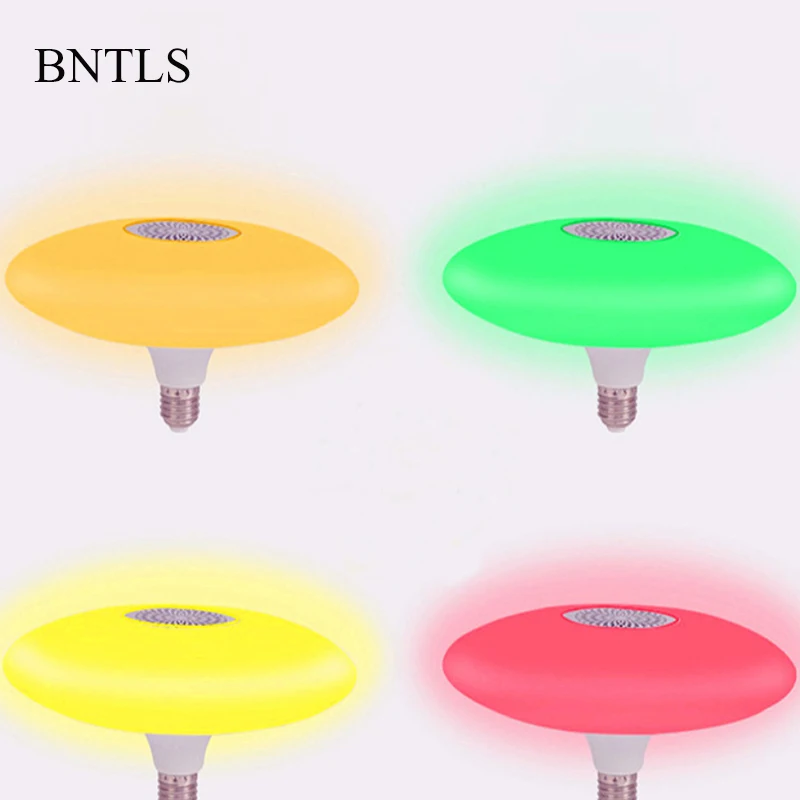 LED Light Bluetooth music bulb RGBW high power30W wireless remote control flying saucer light Bluetooth music flying saucer lamp