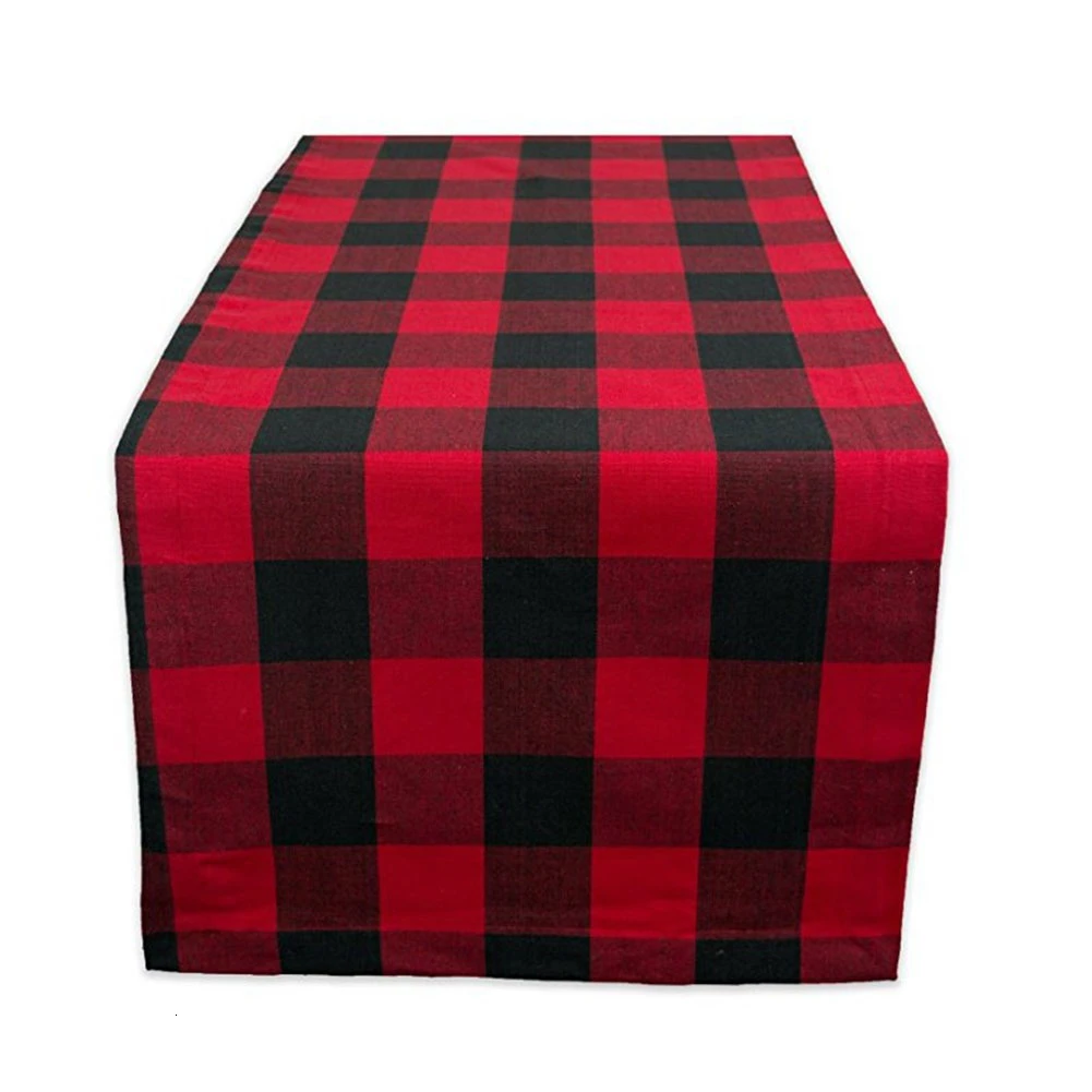 1 шт. хлопчатобумажная клетчатая скатерть современный дизайн красная элегантный