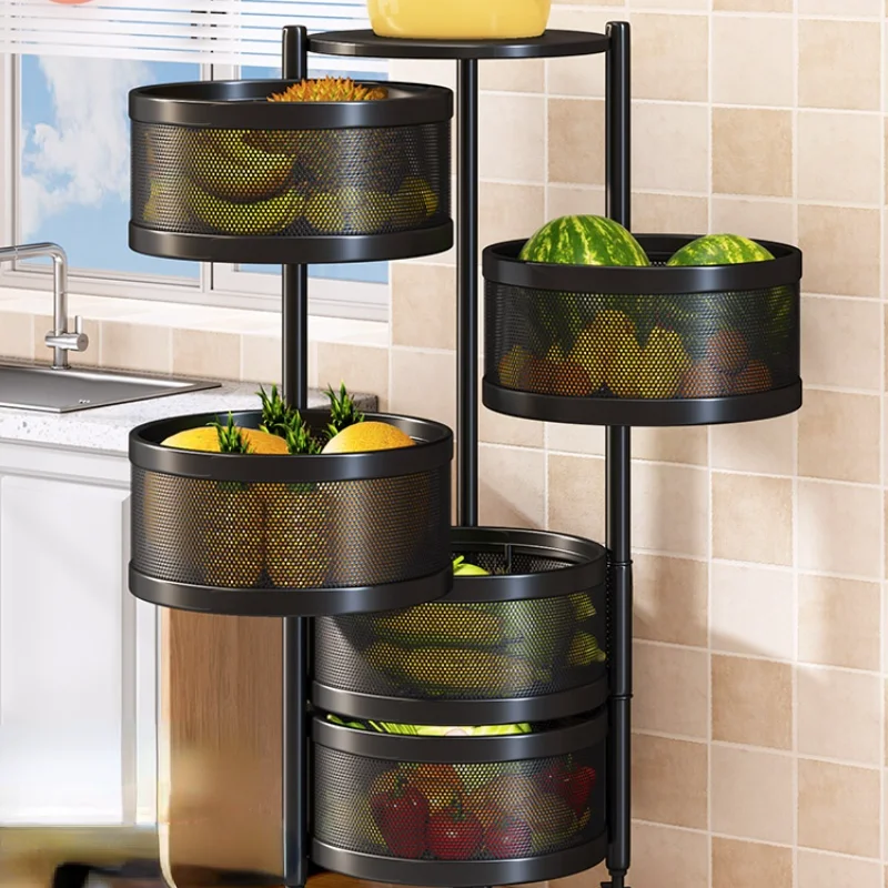Кухонные полки для овощей напольная тележка хранения шкаф многофункциональная