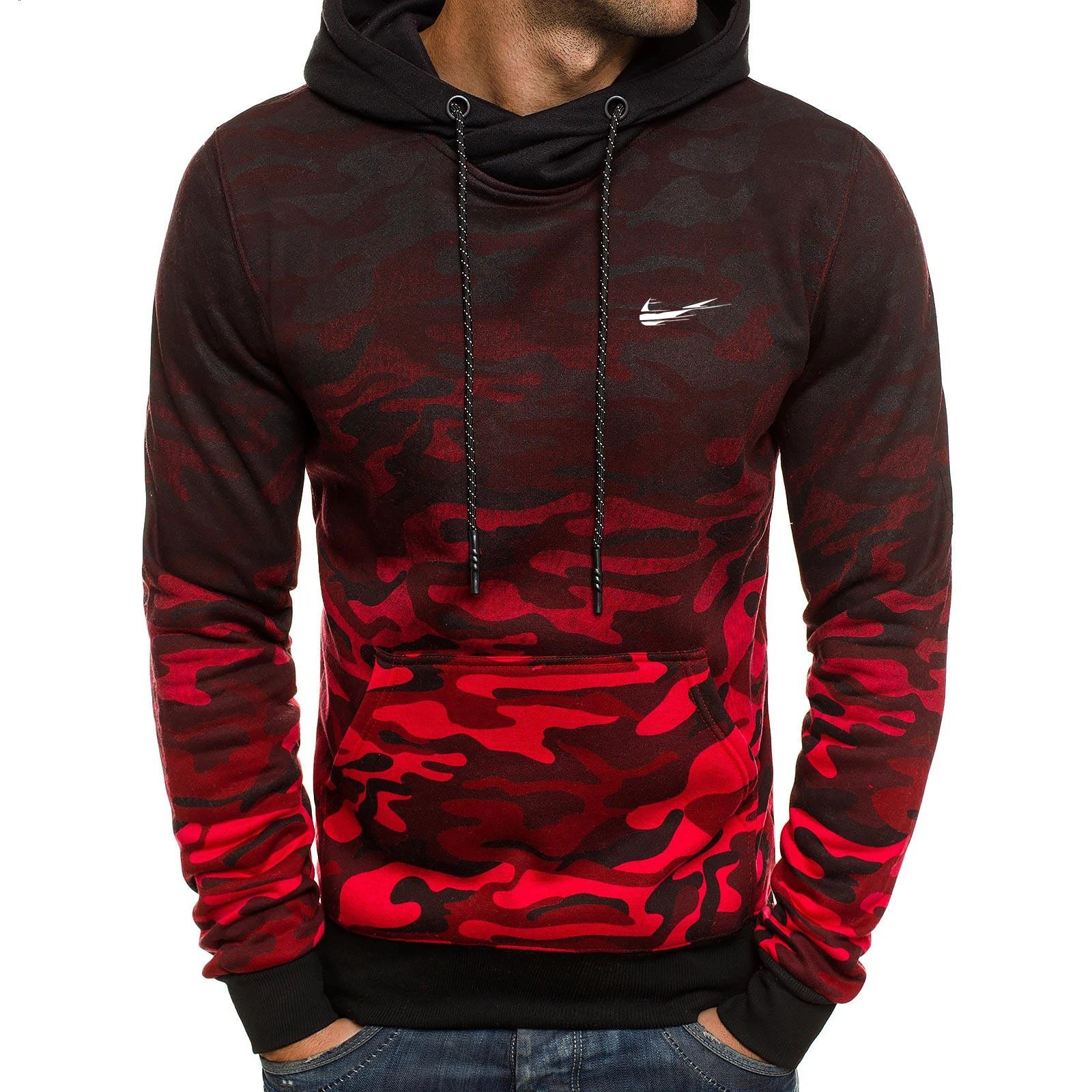 

Men Camouflage Hoodies 2021 Men's Streetwear Sweatshirts clothing Casual Tracksuits Sportsuit Black Hoodie