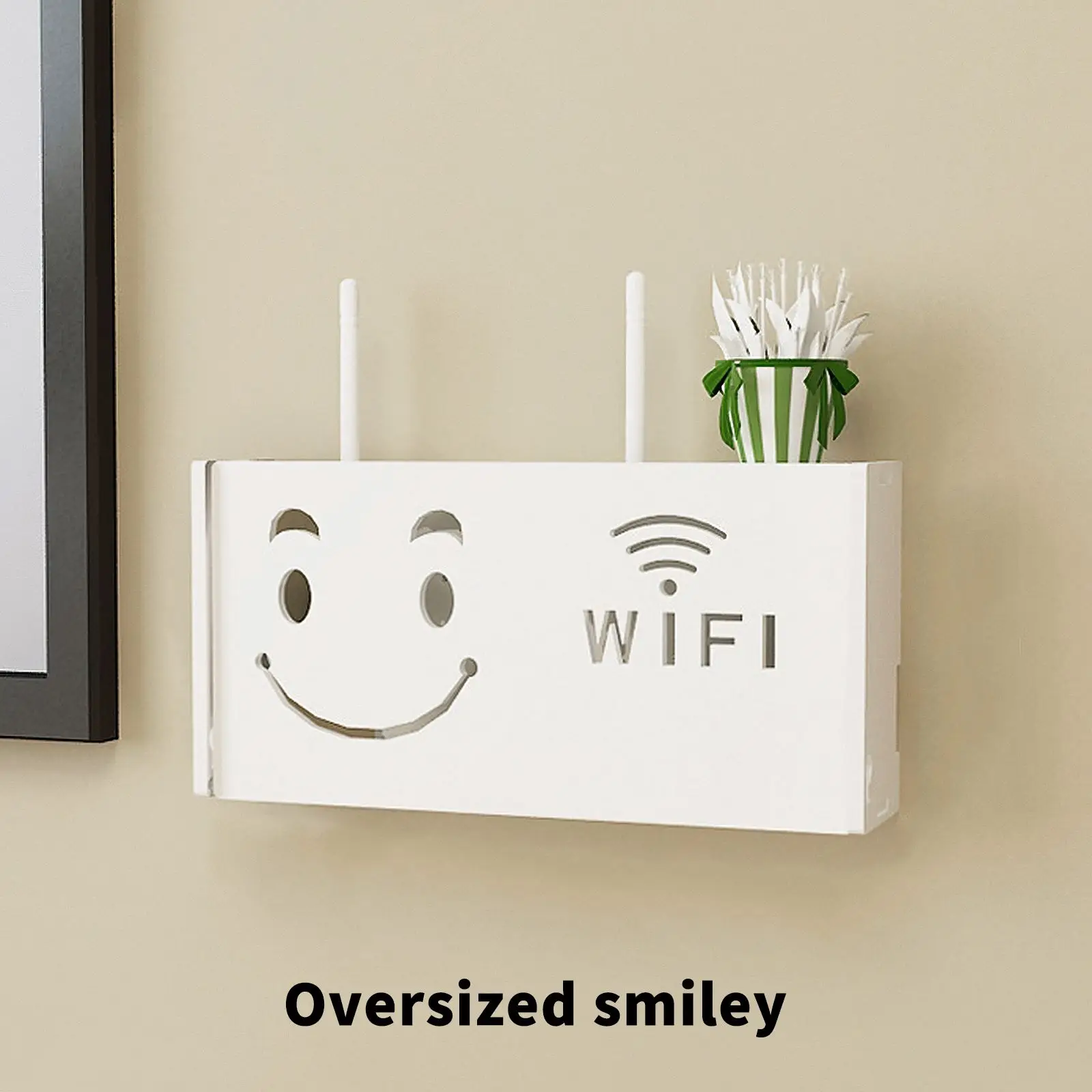 

Wireless WIFI Router Storage Box Set-Top Box Shelf Strong Load Capacity Support Rack Set-Top Box Wall Storage Organizer Bracket