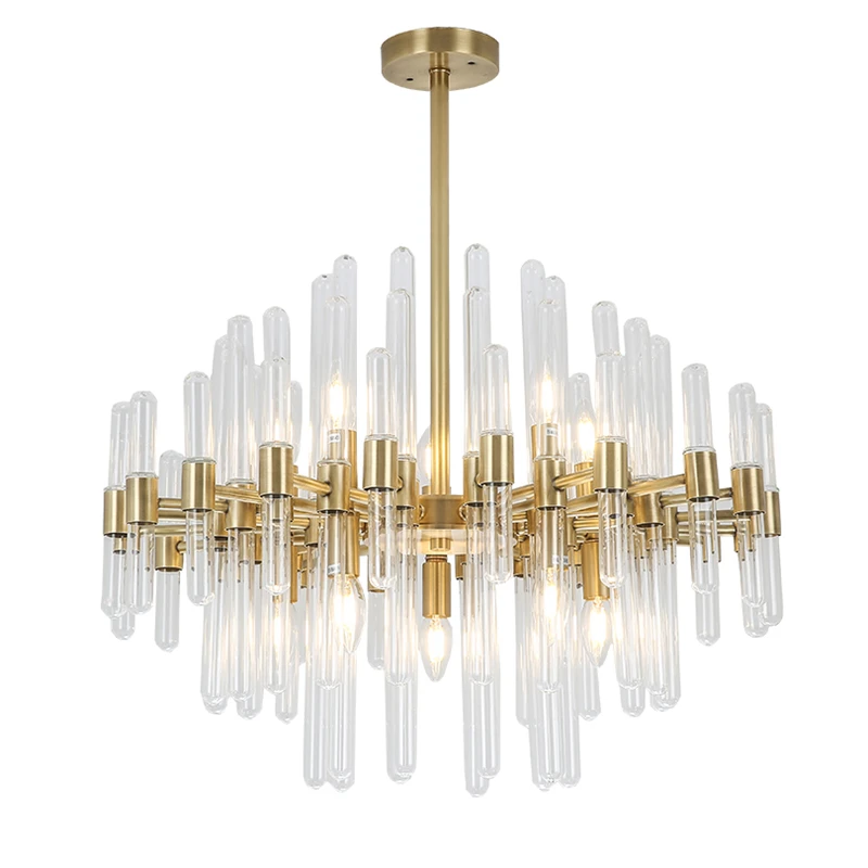 Медь подвесные светильники с украшением в виде кристаллов Светодиодный