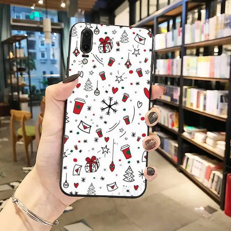 

Christmas cartoon deer tree Phone Case For Huawei honor Mate P 10 20 30 40 Pro 10i 9 10 20 8 x Lite