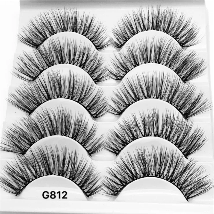 3D mink eyelashes lasting mink eyelashes natural plump eyelash extensions handmade 3D false eyelashes G812
