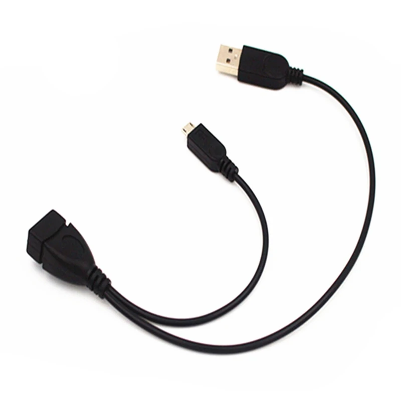 

For Cell Phone Tablet PC mobile phone external U disk reader cable Micro USB 2.0 5 Pin Host OTG Cable adapter With USB Power