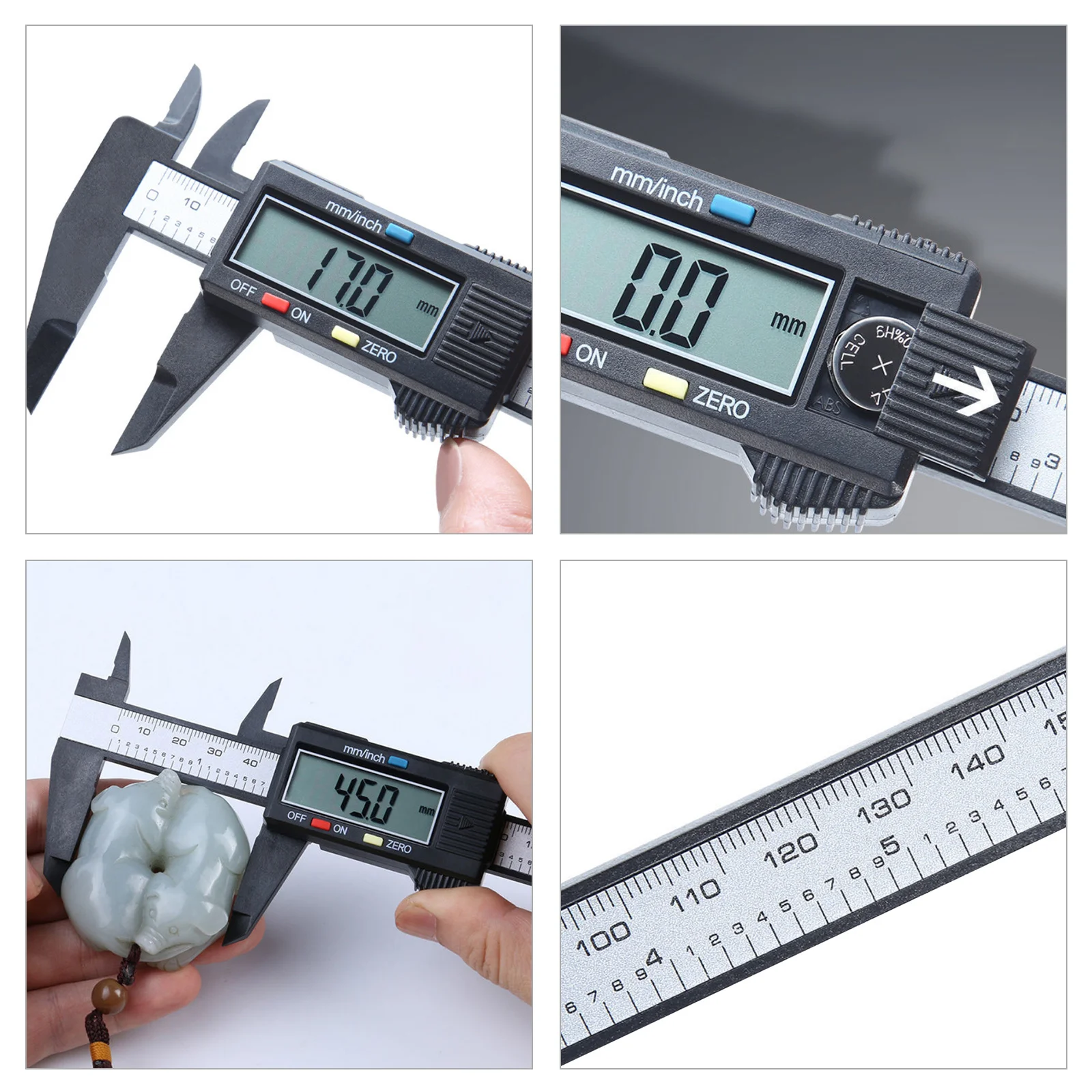 

0-150mm Mini Portable Two Modes Non-contact Linear CAP Measuring Digital LCD Display Vernier Caliper Tools Home Measuring Tools