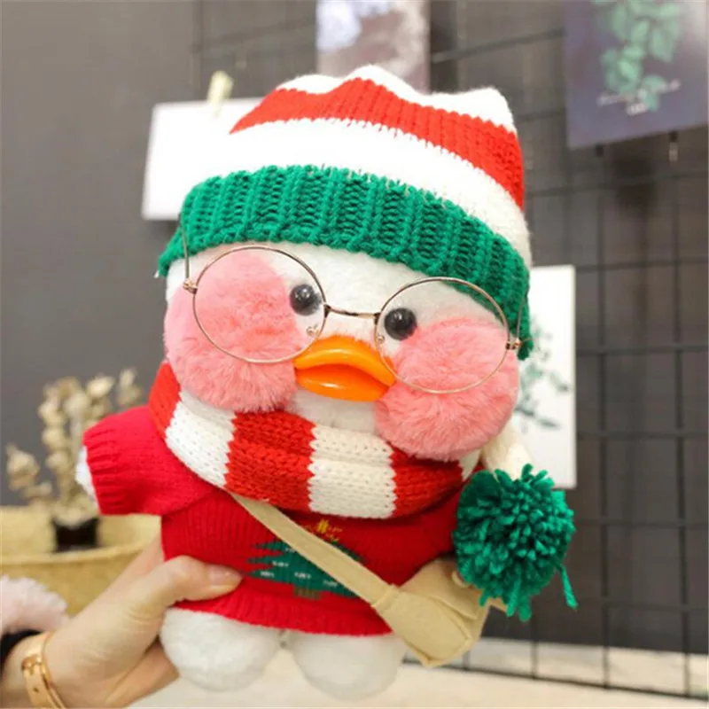 

30cm Cartoon Cute LaLafanfan Cafe Duck Plush Toy Stuffed Soft Kawaii Duck Doll Animal Pillow Birthday Gift for Kids Children