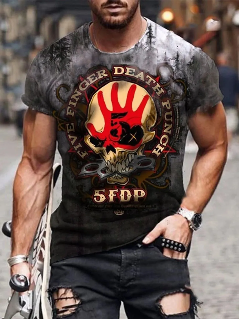 

2021 Summer New Men's T-shirt Oversized 3D Retro Loose Clothes Short Sleeve Fashion 66 Letter Printing O-neck T-shirt