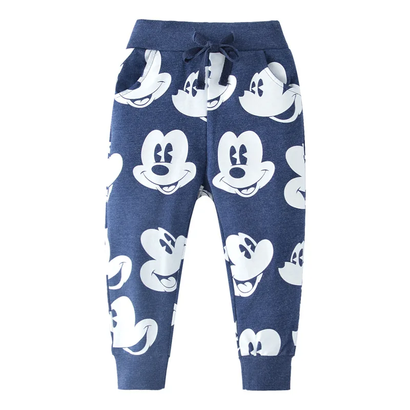 Детские повседневные брюки для мальчиков и девочек детские длинные штаны хлопковые штаны с принтом, г. Новые штаны для мальчиков с рисунком Минни Маус - Цвет: 7015
