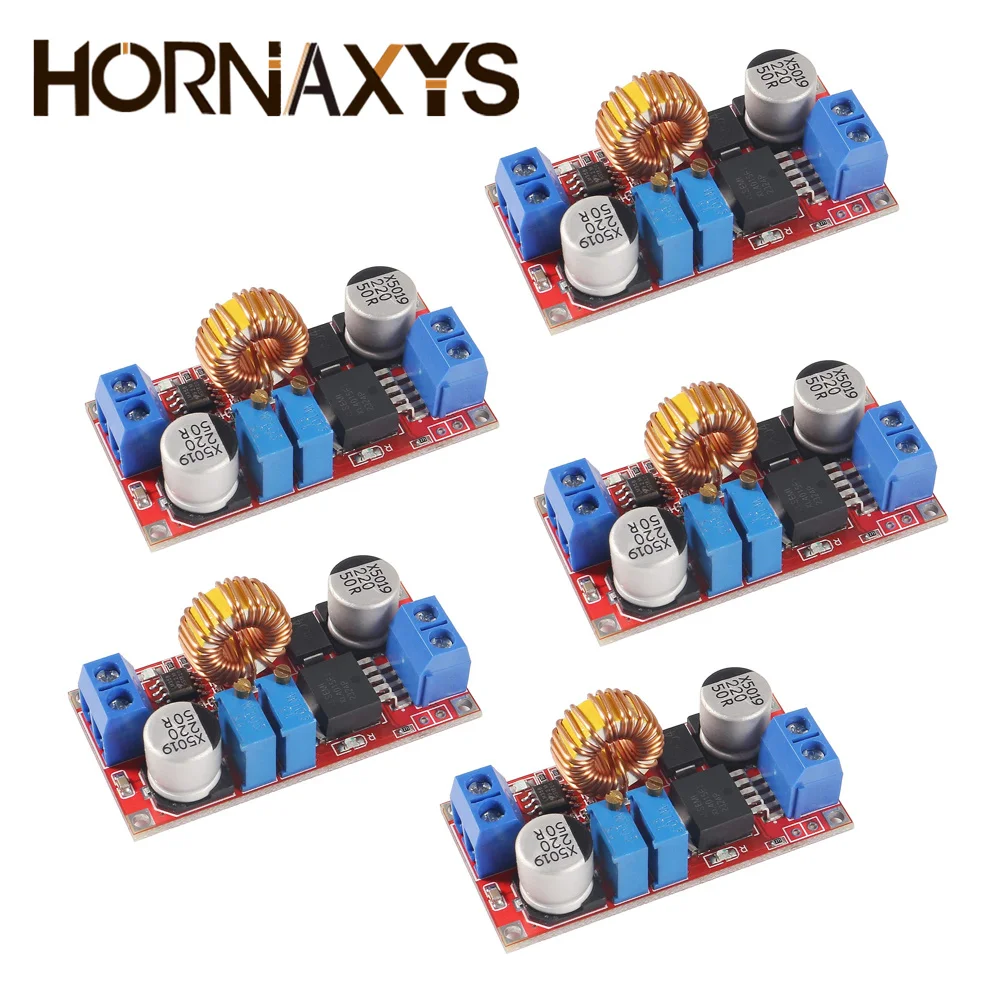 

5 шт., понижающая зарядная плата XL4015 5A DC CC CV для литиевых батарей, светодиодный преобразователь питания, понижающий модуль для литиевого заря...