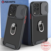 rzants for samsung galaxy a22 4g case shockproof back casing with 360 rotation ring holder lens protection stand phone cover