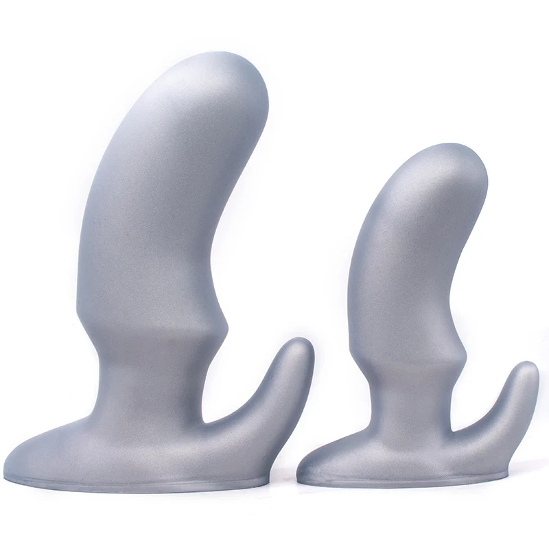 Silver Horn Butt Plug Super Expanding Anal Dilator Huge Vaginal Plugs Sex Toys Dual-density Prostate Massage Anus Dilation |