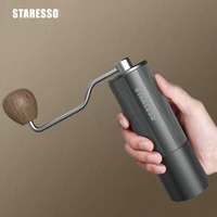 staresso manual coffee grinder built in sifter portable hand coffee mill pour over espresso grinder grind coffee double bearing
