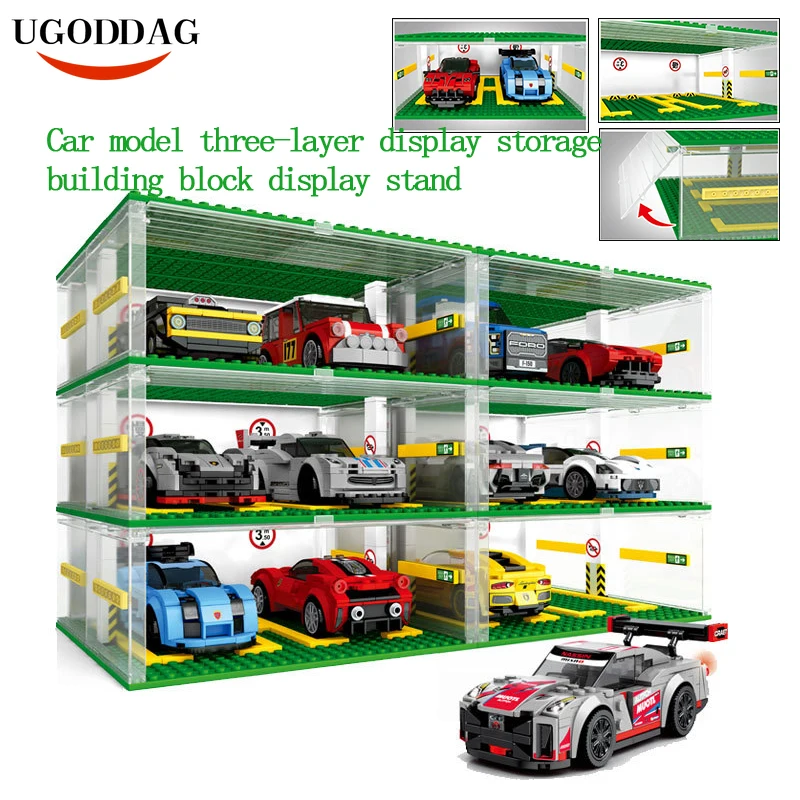 

Garage Base Plate Model Building Blocks Technical Racing Car Display stand Baseplate Box Construction Blocks Toy For Children