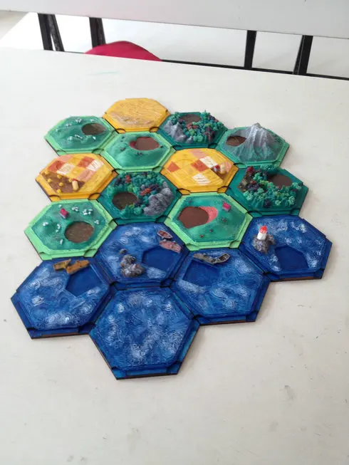 Рельсовая база детали для настольной игры 3D шестиугольный модуль Катан-Айленда