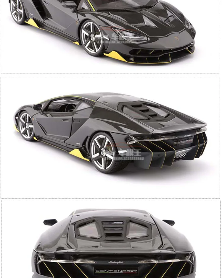 1:18 Lamborghini LP770 центенарио матовый черный/серый/красный/синий Литой Сплав модель автомобиля для детей Подарки