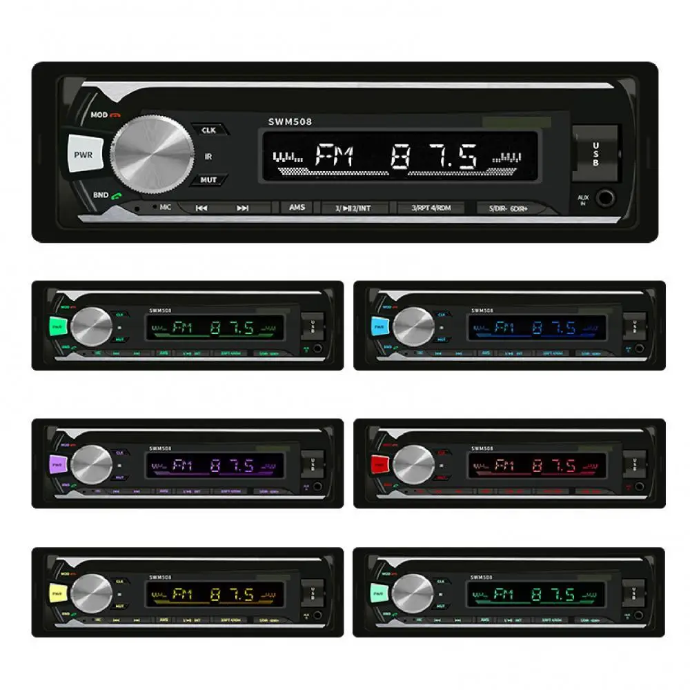 Автомобильный Bluetooth-U-диск/TF-карта/AUX/FM-радио аудио стерео MP3-плеер 50% 12 В 508 - купить