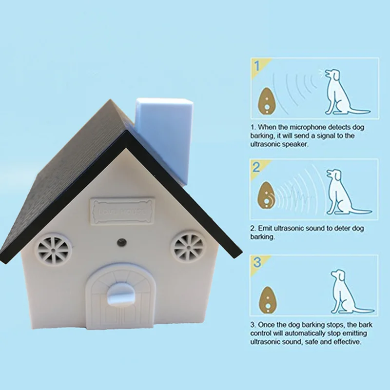 

Dog Bark Stop Anti Barking Durable Waterproof Ultrasonic Indoor Outdoor Dog Bark Control Device Dog Anti Barking Device