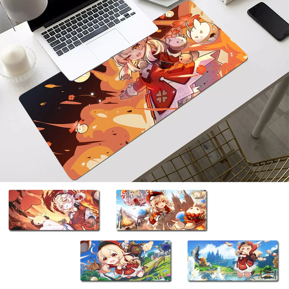 

Hot Sell Genshin Impact Klee Gaming Mouse Pad PC Laptop Gamer Mousepad Anime Antislip Mat Keyboard Desk Mat For Overwatch/CS GO