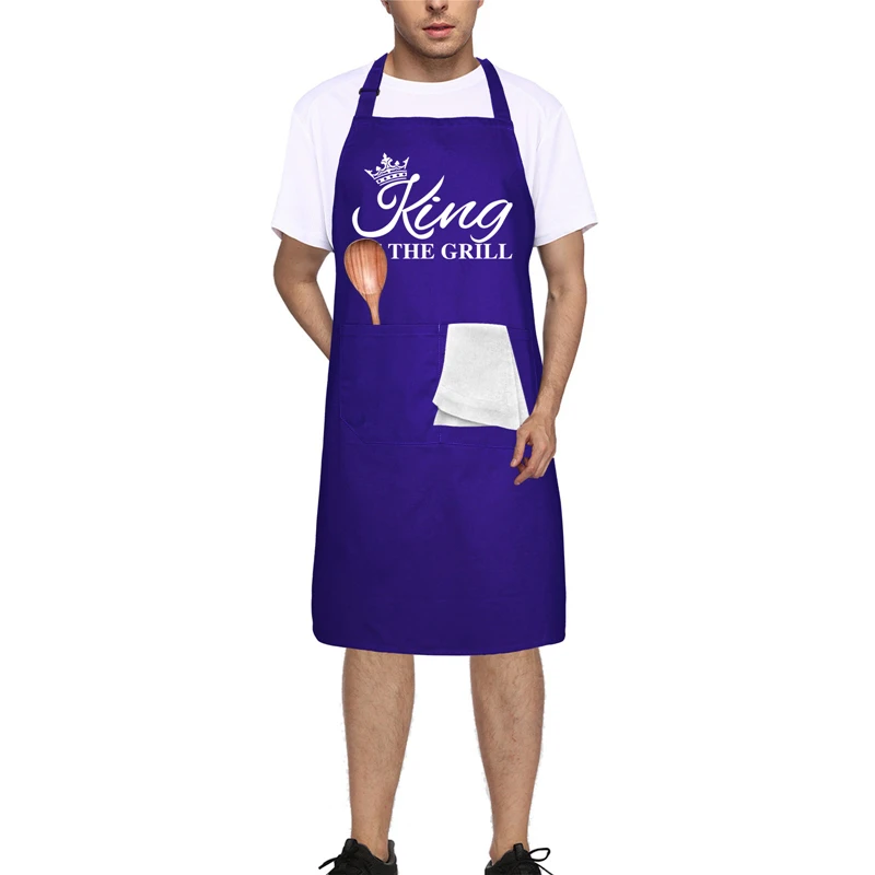 

1pc Neck Apron - Blue Kitchen Cleaning Baking Products Gift For Mother Father