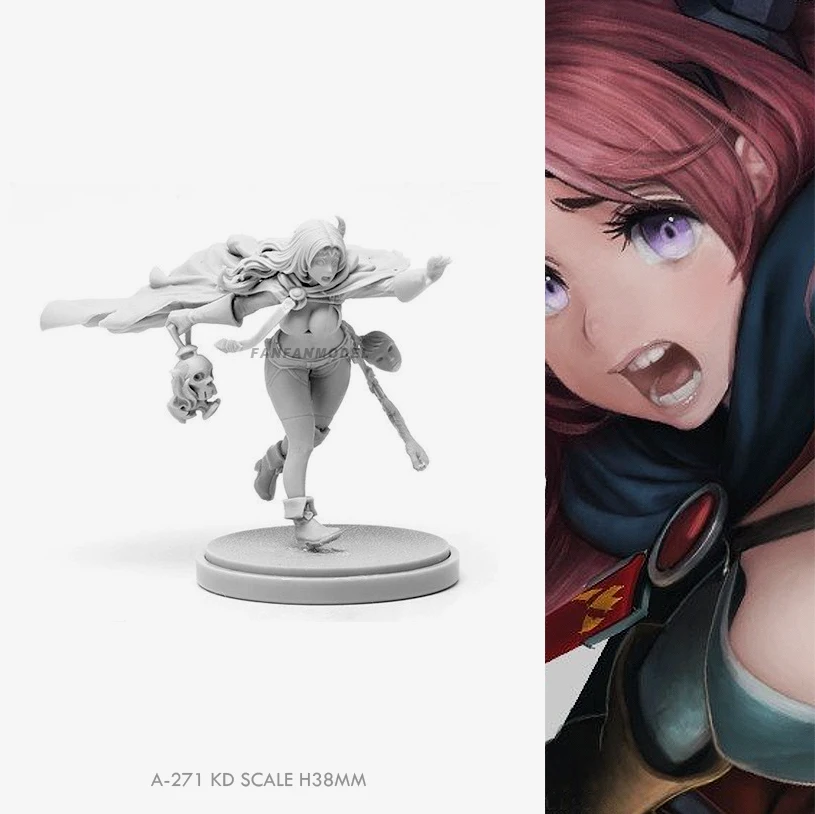 

38MM Resin model kits figure beauty colorless and self-assembled A-271