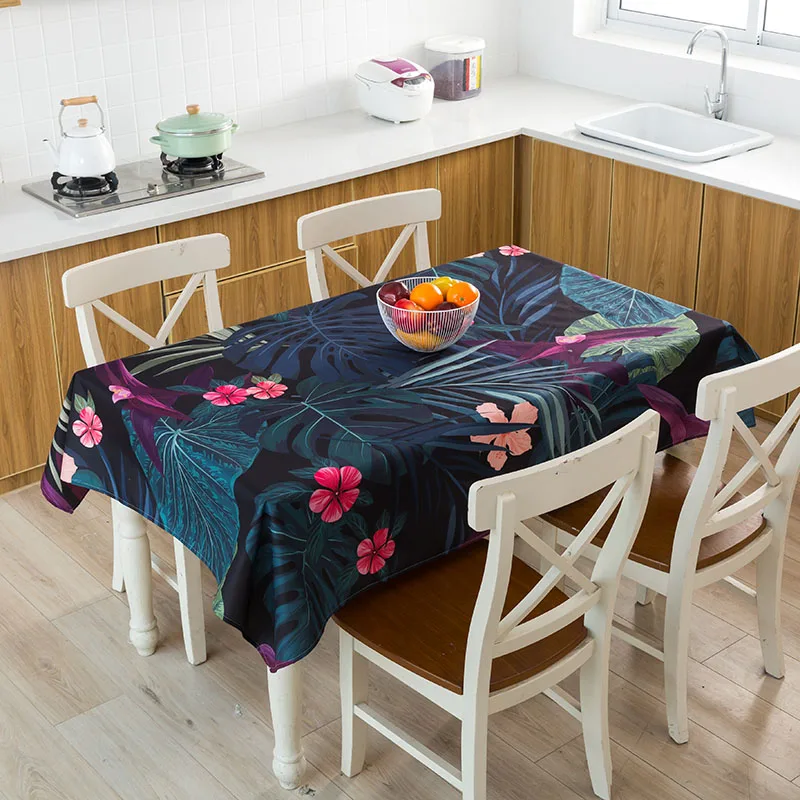 7 Скатерть тропический банановый лист Водонепроницаемая скатерть toalha de mesa nappe decoracao para casa manteles скатерть - Цвет: 7