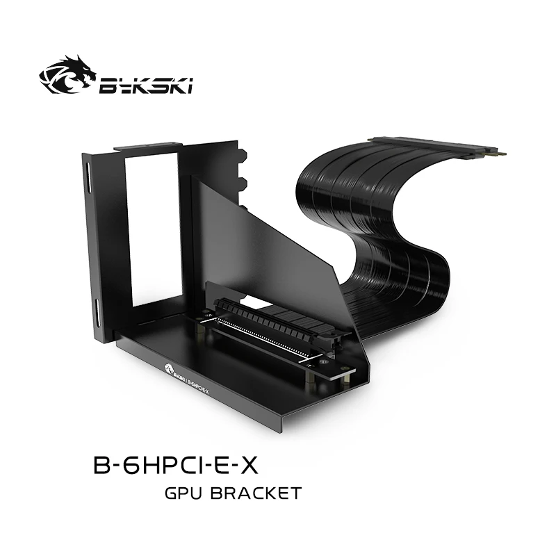 bykski 25cm pc graphics cards pci express connector cable reversing bracket riser card 6 pci e flexible cablevertical gpu mount free global shipping