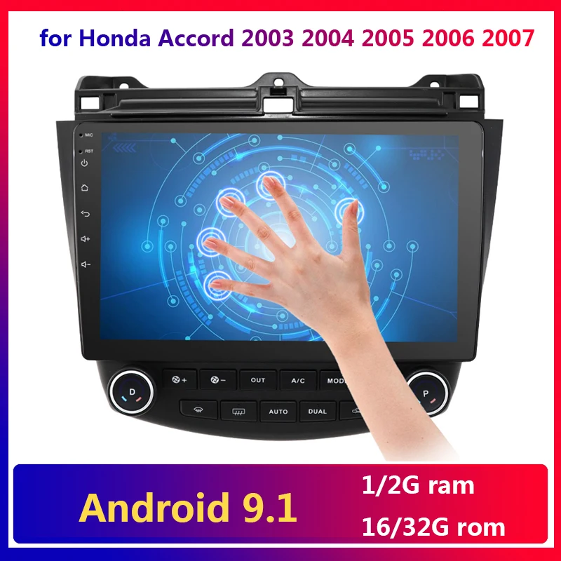 10 1 дюймов 2G RAM Android 9 Авто Радио 2 Din GPS Wifi для Honda Accord 2003 2004 2005 2006 2007 Авторадио USB