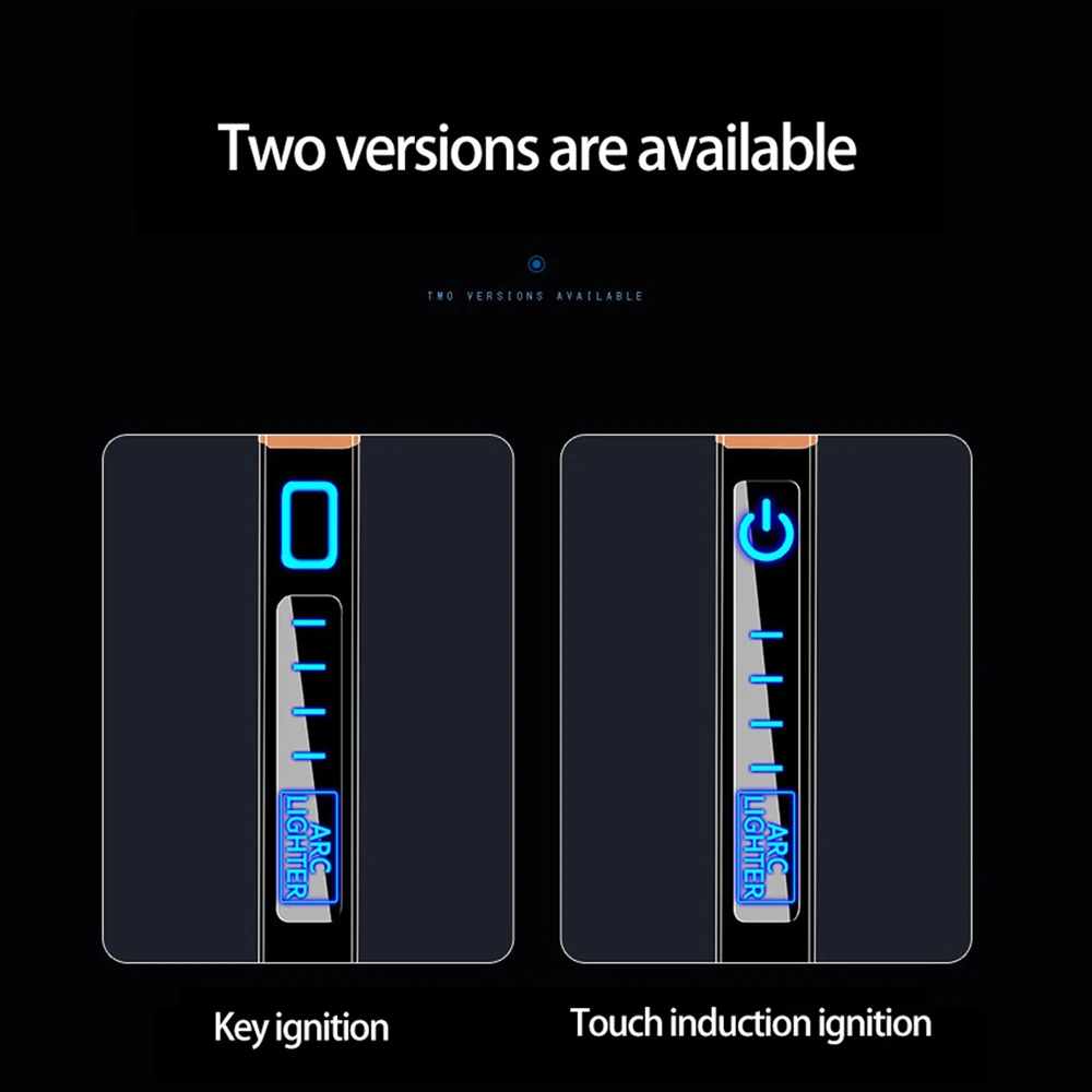 

Windproof Portable Mini Cool Double Arc Electric Lighter LED Lighting Flashlight USB Rechargeable Lighters Power Display Outdoor