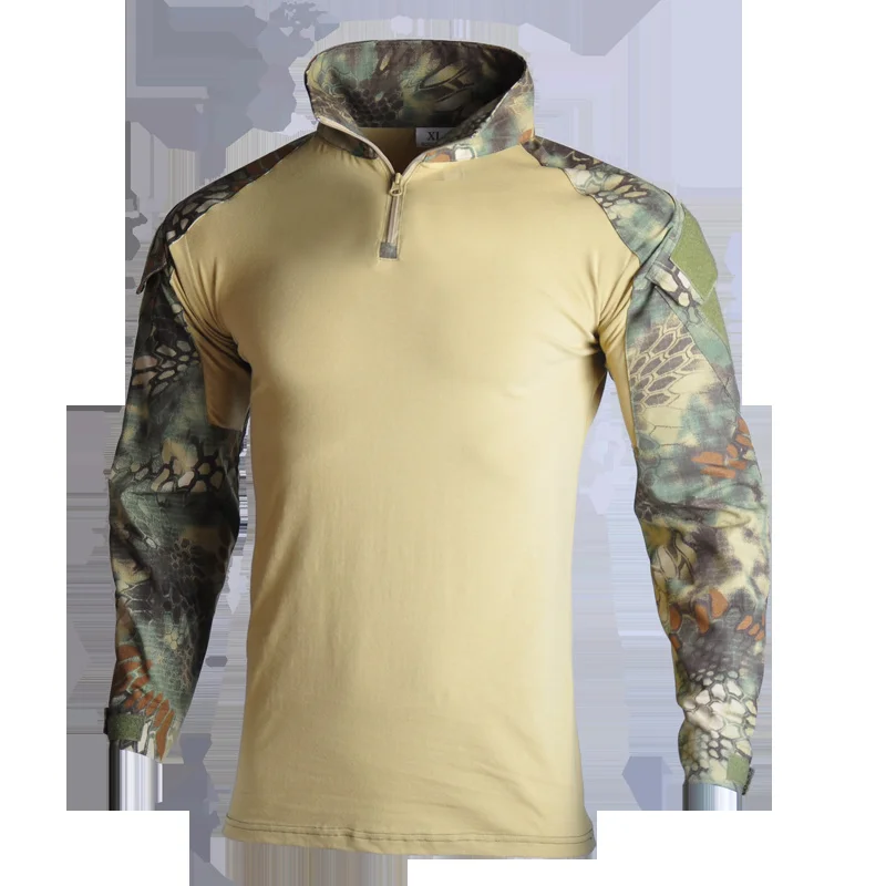 

2021 Tactical Combat Shirt Military Uniform Us Army Clothing Tops Camouflage Hunting Fishing Clothes Mens