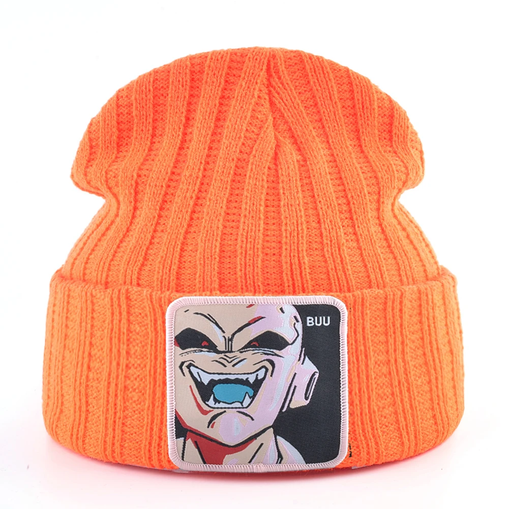 MAJIN BUU зимняя шапка для мужчин дракон вязаная шапочка с помпонами шапка s Женская Skullies Beanies для мужчин вязанная шапка с вышивкой унисекс теплые шапки Gorro