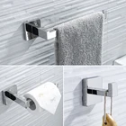 Набор аксессуаров для ванной комнаты из нержавеющей стали, полированный зеркальный держатель для туалетной бумаги, крючок для халата