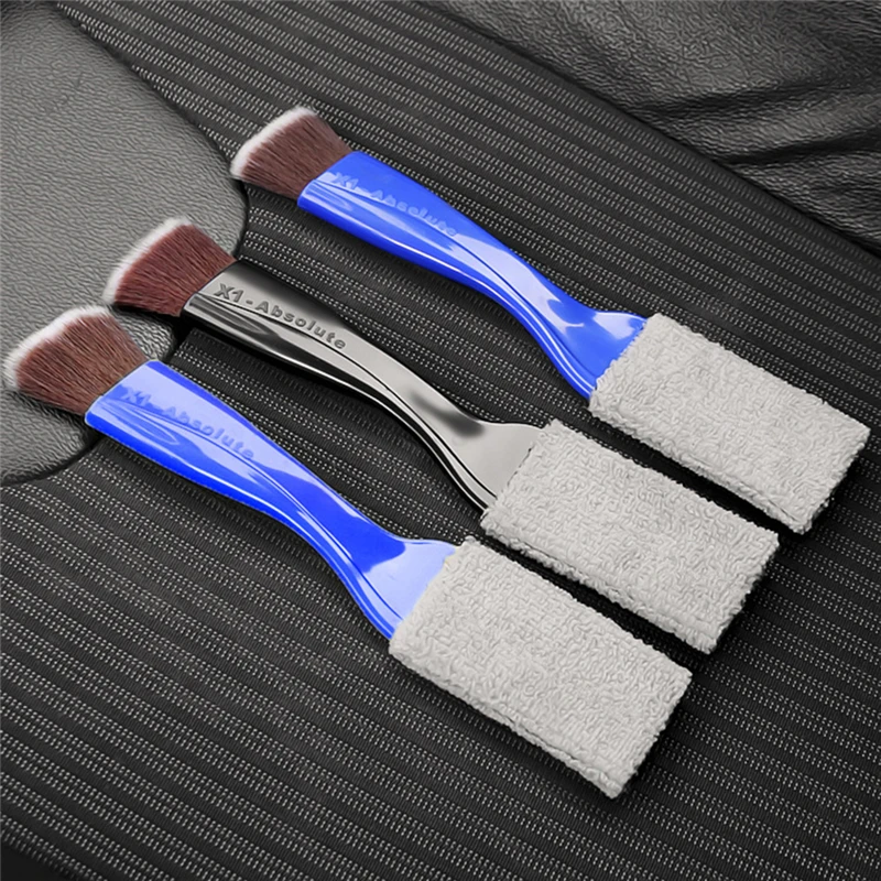 

Car Air Conditioning Outlet Brush Panel Gap Dust Collector Double-Sided Cleaning Brush Car Dashboard Soft Hair Cleaning Brush