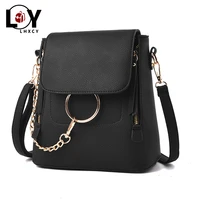 lychee pattern clamshell round chain decoration designer bags high capacity pu leather backpacks for women casual small backpack