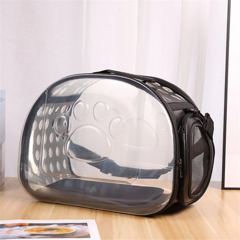 Прозрачная Сумка переноска для домашних питомцев складная дышащая дорожная